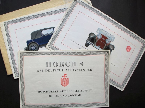 Horch 8 Modelprogram 1930 Carbrochure-Map (3827)